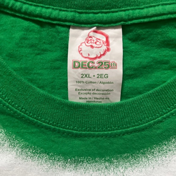 DEC. 25th Santa's Helper Elf Christmas Holiday Humor T-shirt Green 2XL Unisex - Picture 7 of 8
